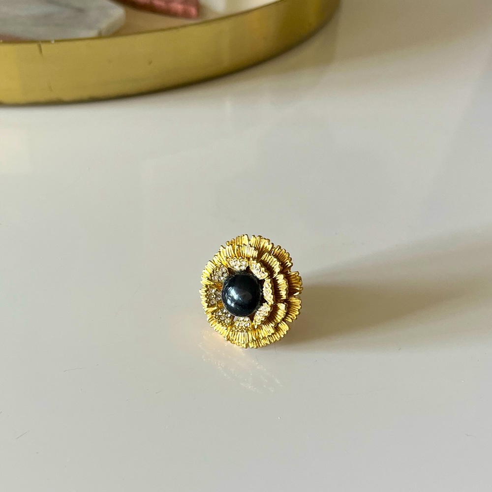 J Crew gold cocktail ring, size 5